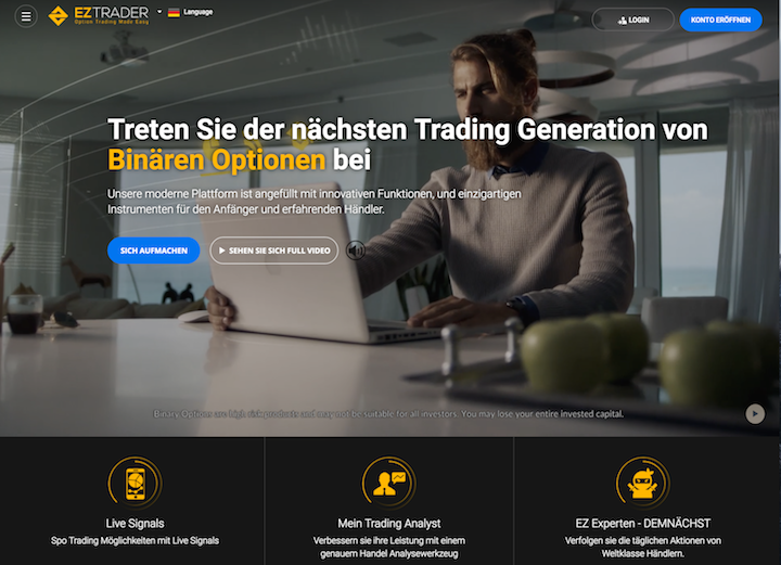 EZTrader Homepage