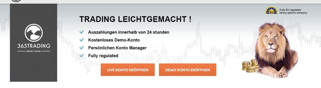 Das kostenlose 365trading Demokonto.