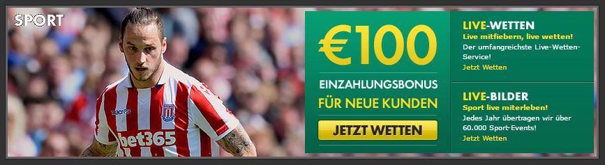 bet365 bietet viele Sportwetten