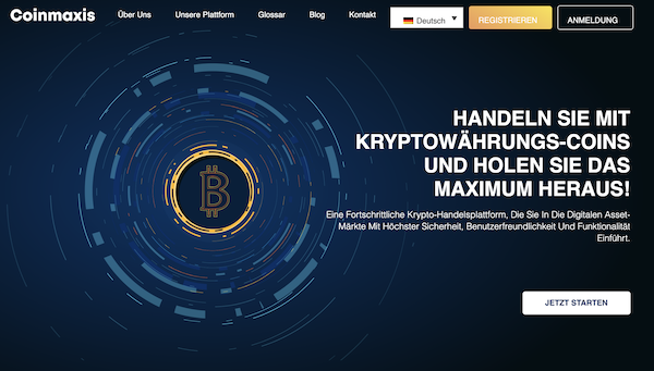 Die offizielle Homepage von Coinmaxis